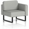 Brixworth Modular Seating Left Unit, With Black Legs, In Sumi Fabric, Tokyo