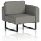 Brixworth Modular Seating Left Unit, With Black Legs, In Yoredale Fabric, Hardraw