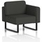 Brixworth Modular Seating Left Unit, With Black Legs, In Yoredale Fabric, Leyburn