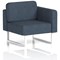 Brixworth Modular Seating Left Unit, With White Legs, In Rivet Fabric, Crucible