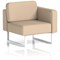 Brixworth Modular Seating Left Unit, With White Legs, In Synergy Fabric, Affix