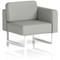 Brixworth Modular Seating Left Unit, With White Legs, In Sumi Fabric, Tokyo