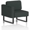 Brixworth Modular Seating Right Unit, With Black Legs, In Rivet Fabric, Charcoal