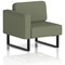 Brixworth Modular Seating Right Unit, With Black Legs, In Main Line Flax Fabric, Monument