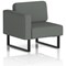 Brixworth Modular Seating Right Unit, With Black Legs, In Sumi Fabric, Kobe