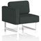 Brixworth Modular Seating Right Unit, With White Legs, In Rivet Fabric, Charcoal