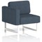 Brixworth Modular Seating Right Unit, With White Legs, In Rivet Fabric, Crucible