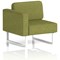 Brixworth Modular Seating Right Unit, With White Legs, In Rivet Fabric, Olive