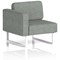 Brixworth Modular Seating Right Unit, With White Legs, In Rivet Fabric, Prime