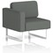 Brixworth Modular Seating Right Unit, With White Legs, In Sumi Fabric, Kobe