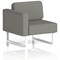 Brixworth Modular Seating Right Unit, With White Legs, In Yoredale Fabric, Hardraw