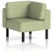 Brixworth Modular Seating Corner Unit, With Black Legs, In Rivet Fabric, Burnish