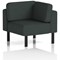 Brixworth Modular Seating Corner Unit, With Black Legs, In Rivet Fabric, Charcoal