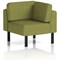 Brixworth Modular Seating Corner Unit, With Black Legs, In Rivet Fabric, Olive