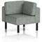 Brixworth Modular Seating Corner Unit, With Black Legs, In Rivet Fabric, Prime