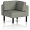 Brixworth Modular Seating Corner Unit, With Black Legs, In Rivet Fabric, Vitreous