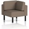 Brixworth Modular Seating Corner Unit, With Black Legs, In X2 Fabric, Theory