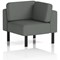 Brixworth Modular Seating Corner Unit, With Black Legs, In Sumi Fabric, Kobe