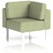 Brixworth Modular Seating Corner Unit, With White Legs, In Rivet Fabric, Burnish