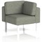 Brixworth Modular Seating Corner Unit, With White Legs, In Rivet Fabric, Vitreous