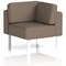 Brixworth Modular Seating Corner Unit, With White Legs, In X2 Fabric, Theory