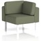 Brixworth Modular Seating Corner Unit, With White Legs, In Main Line Flax Fabric, Monument