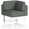 Brixworth Modular Seating Corner Unit, With White Legs, In Sumi Fabric, Kobe