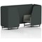 Brixworth 2 Seater Booth, Black Legs, Rivet Fabric, Charcoal Panels And Vitreous Sofa