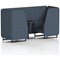 Brixworth 2 Seater Booth with Table, Black Legs, Black Table, Rivet Fabric, Crucible Panels And Sofa