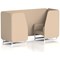 Brixworth 2 Seater Booth, White Legs, Synergy Fabric, Affix Panels And Sofa