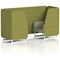 Brixworth 2 Seater Booth, White Legs, Rivet Fabric, Olive Panels And Burnish Sofa