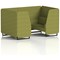 Brixworth 4 Seater Booth, Black Legs, Rivet Fabric, Olive Panels And Sofa