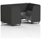 Brixworth 4 Seater Booth, Black Legs, Synergy Fabric, Mix Panels And Partner Sofa