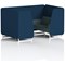 Brixworth 4 Seater Booth, White Legs, X2 Fabric, Calculus Panels And Polygon Sofa