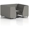 Brixworth 6 Seater Booth with Table, Black Legs, Grey/Black Table, X2 Fabric, Number Panels And Sofa