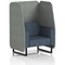 Brixworth 1 Seater Open Booth, Black Legs, Rivet Fabric, Prime Panels And Crucible Sofa