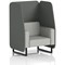 Brixworth 1 Seater Open Booth, Black Legs, Sumi Fabric, Kobe Panels And Tokyo Sofa