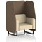 Brixworth 1 Seater Open Booth, Black Legs, Sumi Fabric, Osaka Panels And Zen Sofa