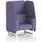 Brixworth 1 Seater Open Booth, White Legs, Synergy Fabric, Order Panels And Sofa