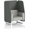 Brixworth 1 Seater Open Booth, White Legs, Sumi Fabric, Kobe Panels And Tokyo Sofa