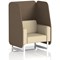 Brixworth 1 Seater Open Booth, White Legs, Sumi Fabric, Osaka Panels And Zen Sofa