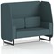 Brixworth 2 Seater Open Booth, Black Legs, X2 Fabric, Polygon Panels And Sofa