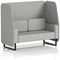 Brixworth 2 Seater Open Booth, Black Legs, Sumi Fabric, Tokyo Panels And Sofa