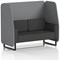 Brixworth 2 Seater Open Booth, Black Legs, Synergy Fabric, Partner Panels And Mix Sofa