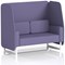 Brixworth 2 Seater Open Booth, White Legs, Synergy Fabric, Order Panels And Sofa