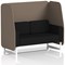 Brixworth 2 Seater Open Booth, White Legs, X2 Fabric, Theory Panels And Diameter Sofa