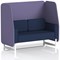 Brixworth 2 Seater Open Booth, White Legs, Synergy Fabric, Order Panels And Alike Sofa