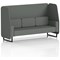 Brixworth 3 Seater Open Booth, Black Legs, Sumi Fabric, Kobe Panels And Sofa