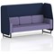 Brixworth 3 Seater Open Booth, Black Legs, Synergy Fabric, Alike Panels And Order Sofa