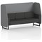 Brixworth 3 Seater Open Booth, Black Legs, Synergy Fabric, Partner Panels And Mix Sofa